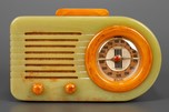 Pre-War FADA 115 Catalin &rsquo;Bullet&rsquo; Radio in Onyx Green + Yellow